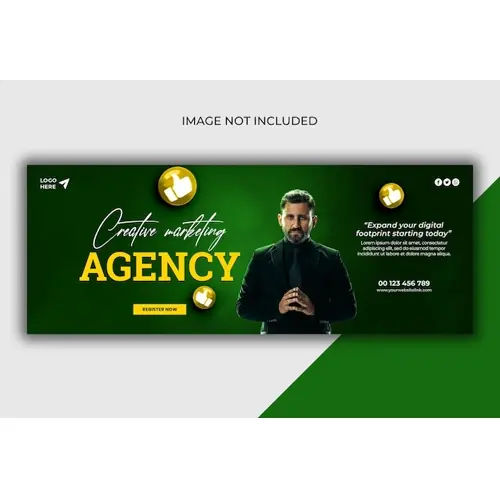 Digital marketing agency and corporate Facebook cover template