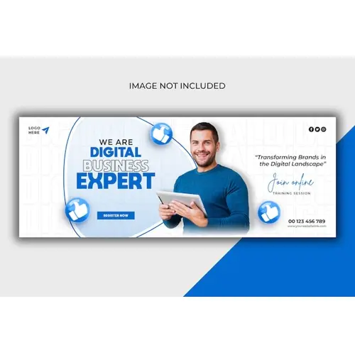 Digital marketing agency and corporate Facebook cover template