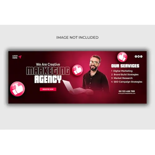 Digital marketing agency and corporate Facebook cover template