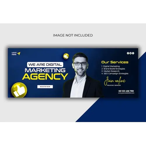 Digital marketing agency and corporate Facebook cover template