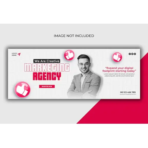 Digital marketing agency and corporate Facebook cover template
