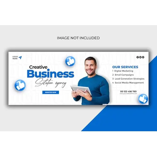 Digital marketing agency and corporate Facebook cover template