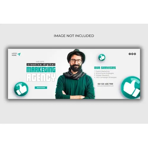 Digital marketing agency and corporate Facebook cover template