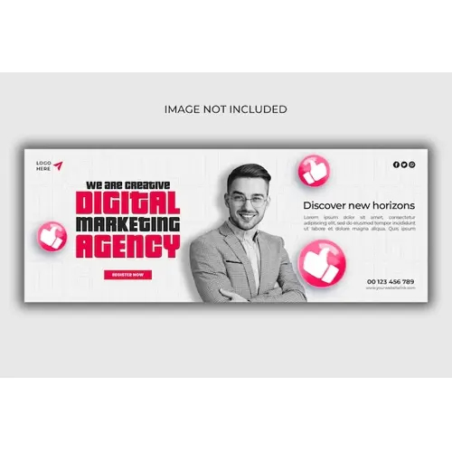 Digital marketing agency and corporate Facebook cover template