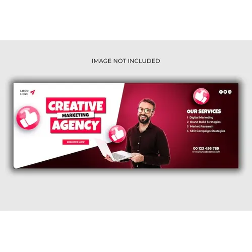 Digital marketing agency and corporate Facebook cover template