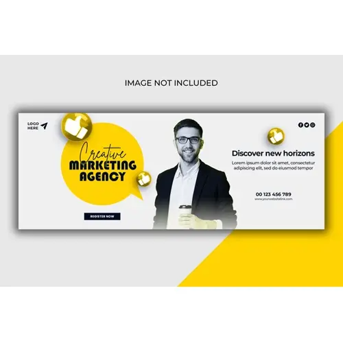 Digital marketing agency and corporate Facebook cover template
