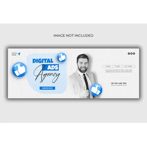 Digital marketing agency and corporate Facebook cover template