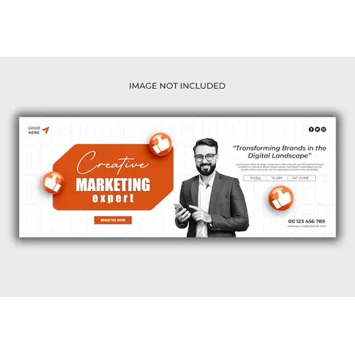Digital marketing agency and corporate Facebook cover template