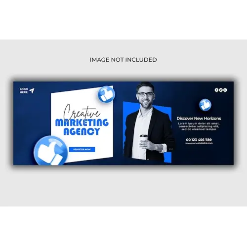 Digital marketing agency and corporate Facebook cover template