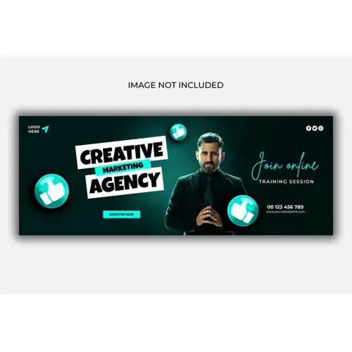 Digital marketing agency and corporate Facebook cover template