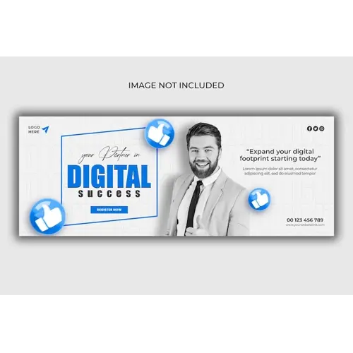 Digital marketing agency and corporate Facebook cover template