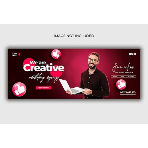 Digital marketing agency and corporate Facebook cover template