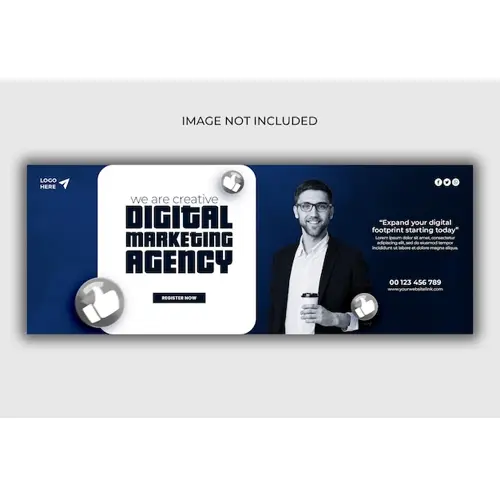Digital marketing agency and corporate Facebook cover template