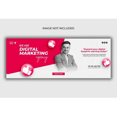 Digital marketing agency and corporate Facebook cover template