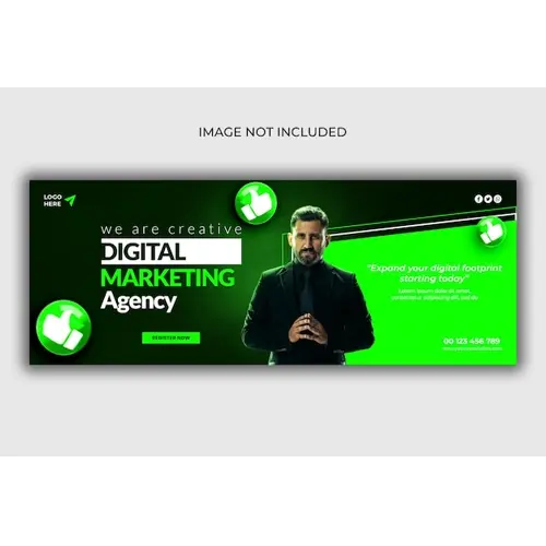 Digital marketing agency and corporate Facebook cover template