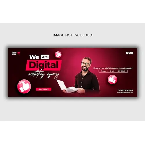 Digital marketing agency and corporate Facebook cover template