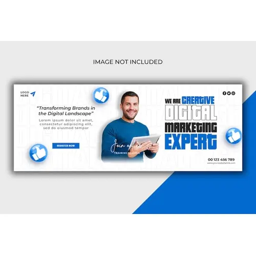Digital marketing agency and corporate Facebook cover template
