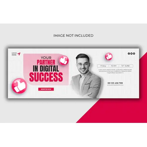 Digital marketing agency and corporate Facebook cover template