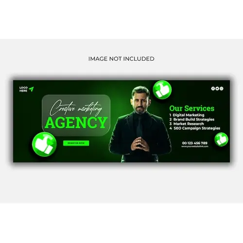 Digital marketing agency and corporate Facebook cover template