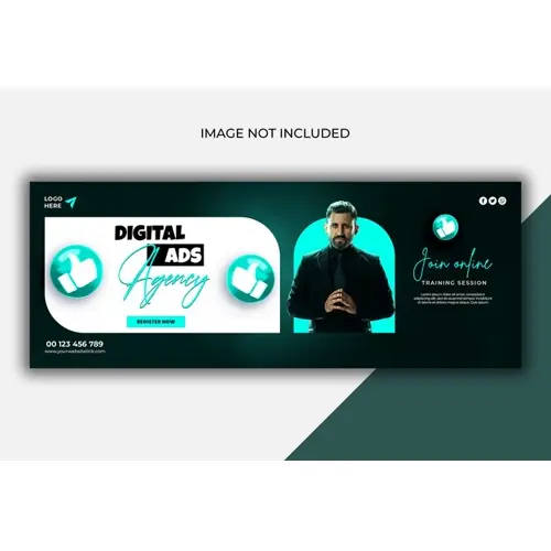 Digital marketing agency and corporate Facebook cover template