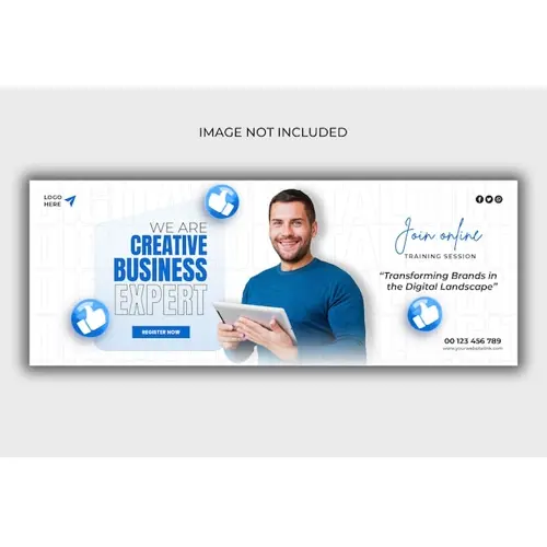 Digital marketing agency and corporate Facebook cover template