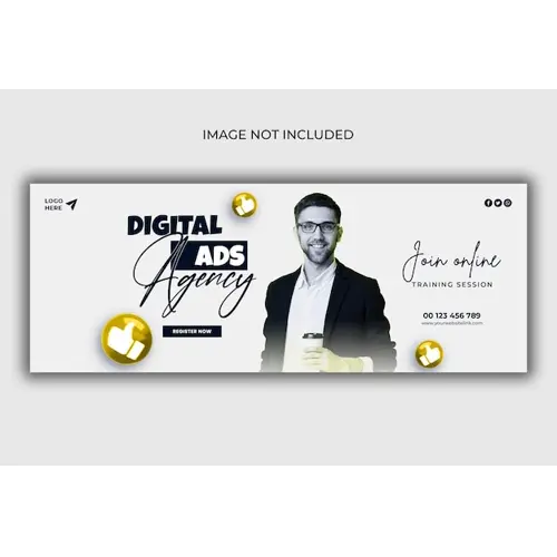 Digital marketing agency and corporate Facebook cover template