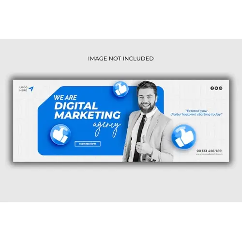 Digital marketing agency and corporate Facebook cover template