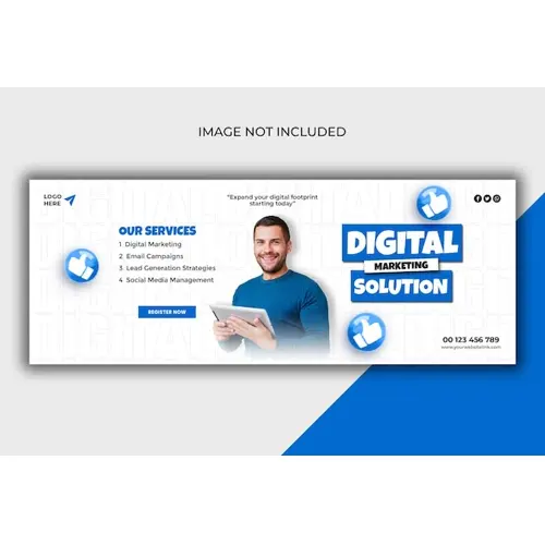 Digital marketing agency and corporate Facebook cover template