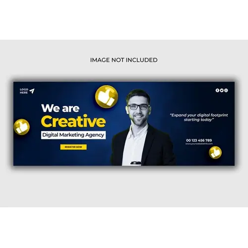 Digital marketing agency and corporate Facebook cover template