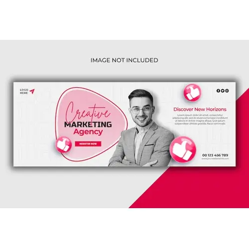 Digital marketing agency and corporate Facebook cover template