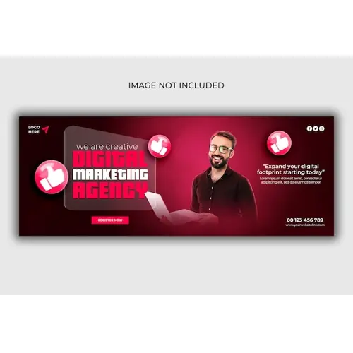 Digital marketing agency and corporate Facebook cover template