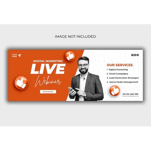 Digital marketing agency and corporate Facebook cover template