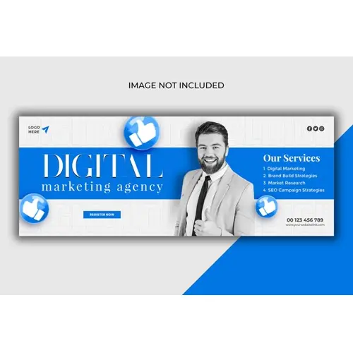 Digital marketing agency and corporate Facebook cover template