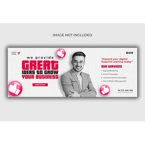 Digital marketing agency and corporate Facebook cover template