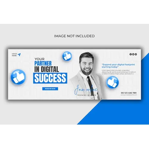 Digital marketing agency and corporate Facebook cover template