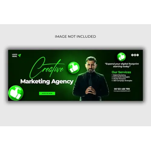 Digital marketing agency and corporate Facebook cover template