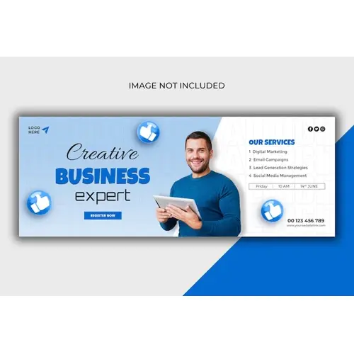 Digital marketing agency and corporate Facebook cover template