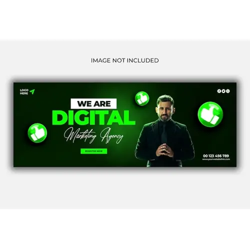 Digital marketing agency and corporate Facebook cover template
