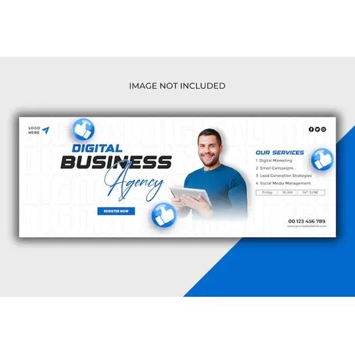 Digital marketing agency and corporate Facebook cover template
