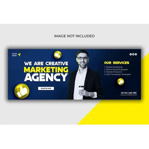 Digital marketing agency and corporate Facebook cover template