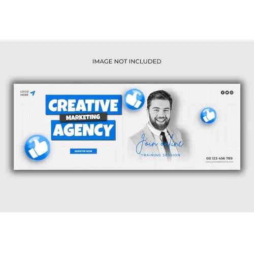 Digital marketing agency and corporate Facebook cover template