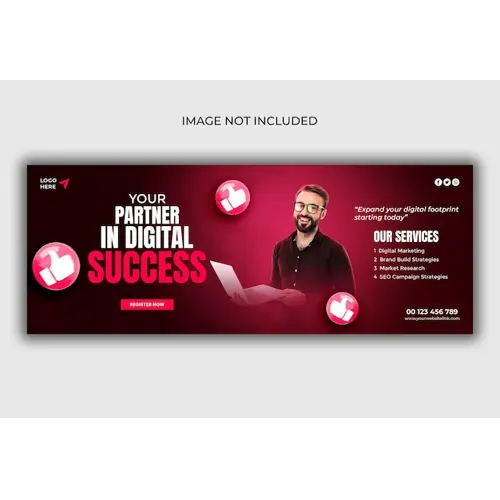 Digital marketing agency and corporate Facebook cover template