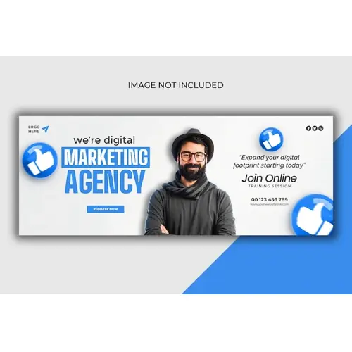 Digital marketing agency and corporate Facebook cover template
