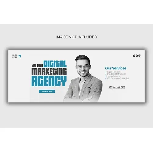 Digital marketing agency and corporate Facebook cover template