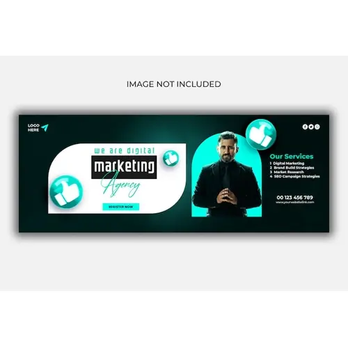 Digital marketing agency and corporate Facebook cover template