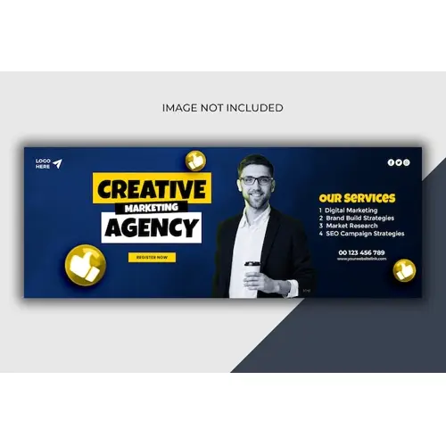 Digital marketing agency and corporate Facebook cover template