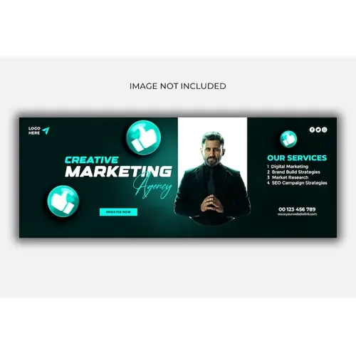 Digital marketing agency and corporate Facebook cover template