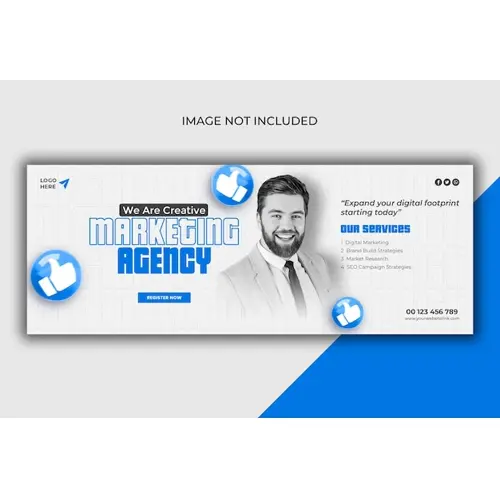 Digital marketing agency and corporate Facebook cover template