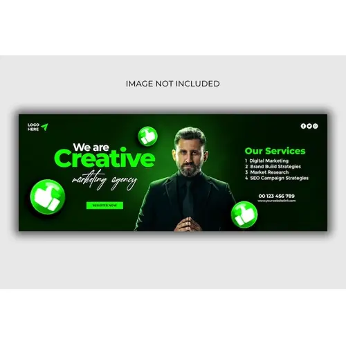 Digital marketing agency and corporate Facebook cover template