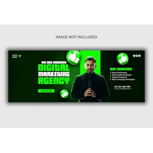 Digital marketing agency and corporate Facebook cover template